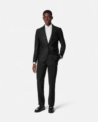 Jacquard Wool-Blend Blazer