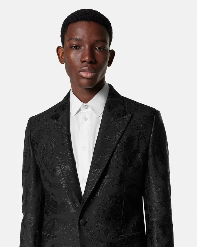 Jacquard Wool-Blend Blazer Jacquard Wool-Blend Blazer
