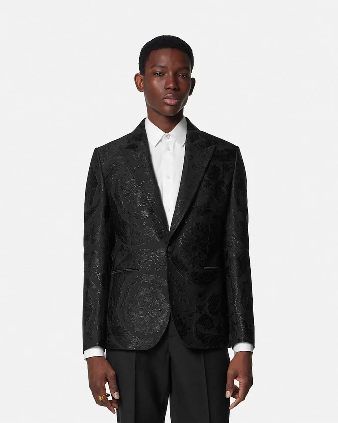Jacquard Wool-Blend Blazer Jacquard Wool-Blend Blazer