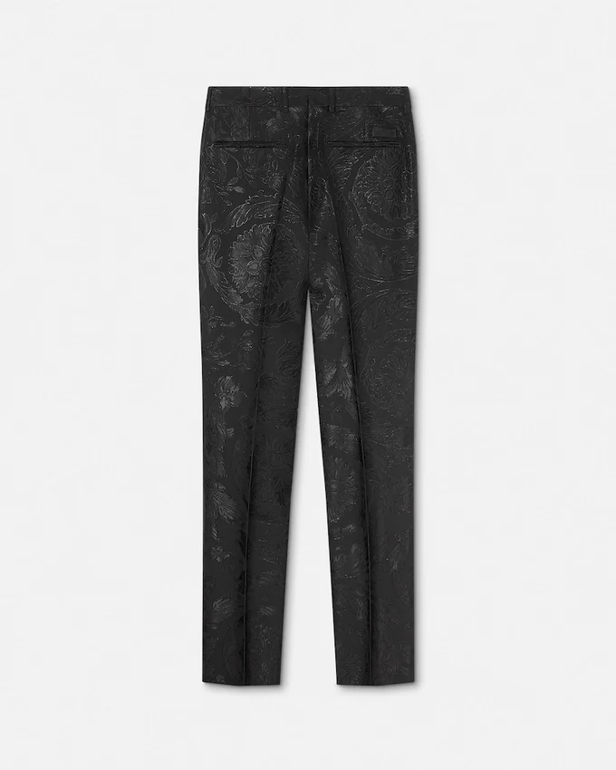 Jacquard Wool-Viscose Slim Formal Pants Jacquard Wool-Viscose Slim Formal Pants