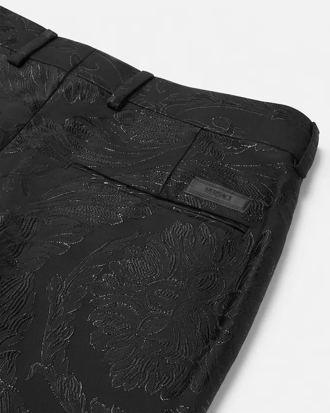 Jacquard Wool-Viscose Slim Formal Pants Jacquard Wool-Viscose Slim Formal Pants