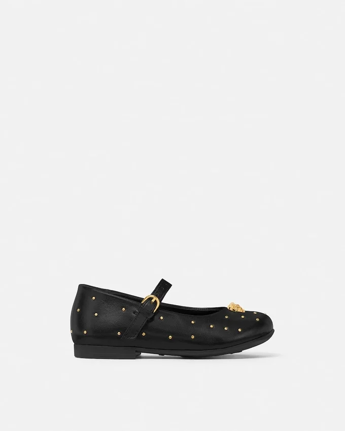 Kids Embellished Leather Ballerinas Kids Embellished Leather Ballerinas