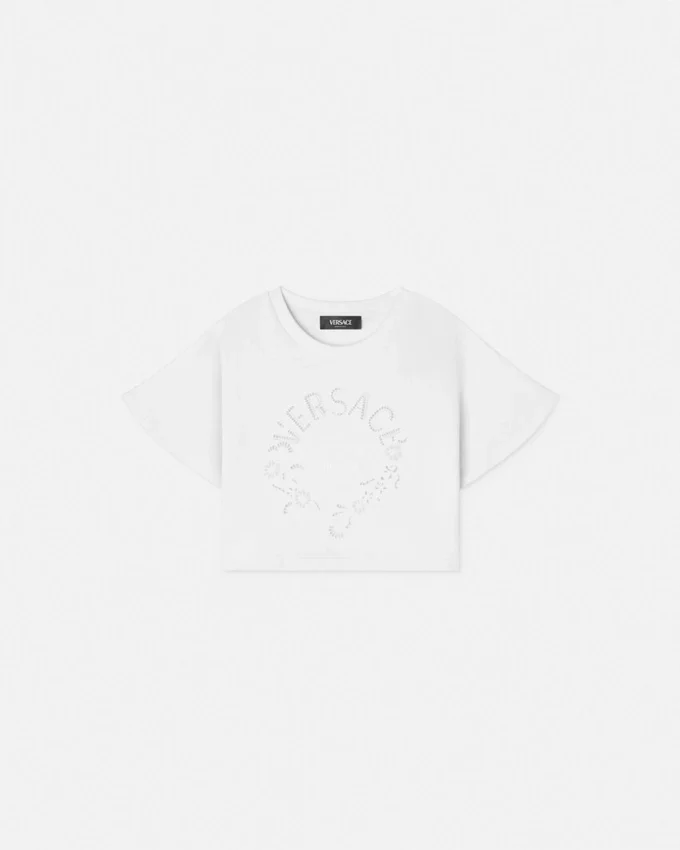 Kids Embroidered Cotton-Jersey Crop Sweatshirt Kids Embroidered Cotton-Jersey Crop Sweatshirt