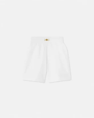 Kids Embroidered Cotton-Jersey Sweat Shorts
