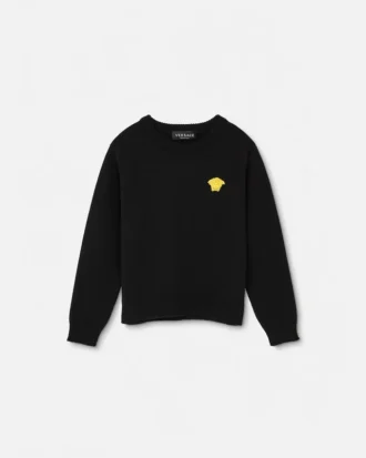 Kids Embroidered Wool Knit Sweater