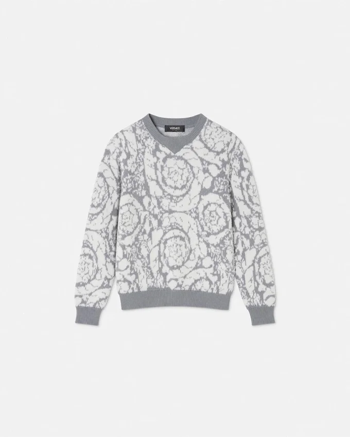 Kids Jacquard Cotton-Blend Knit Sweater Kids Jacquard Cotton-Blend Knit Sweater