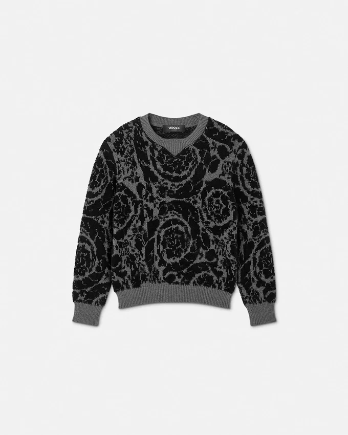 Kids Jacquard Cotton-Blend Knit Sweater Kids Jacquard Cotton-Blend Knit Sweater