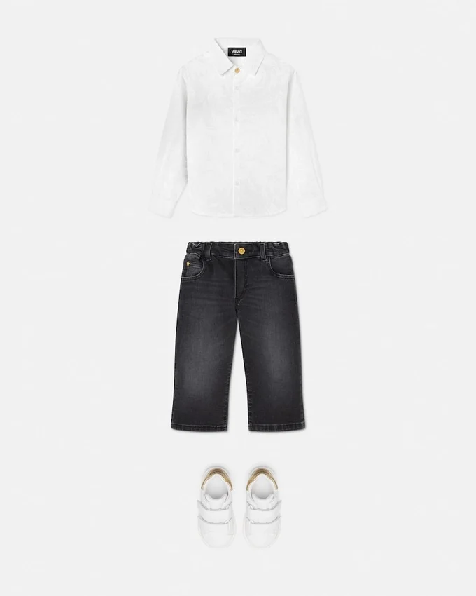 Kids Jacquard Cotton-Poplin Shirt Kids Jacquard Cotton-Poplin Shirt