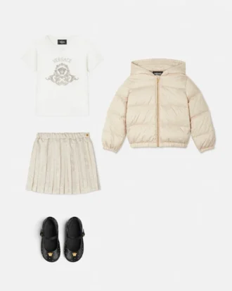Kids Jacquard Nylon Padded Puffer