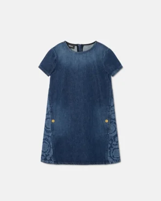 Kids Lasered Denim Dress