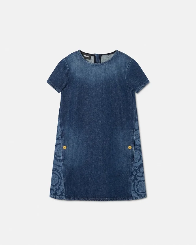 Kids Lasered Denim Dress Kids Lasered Denim Dress