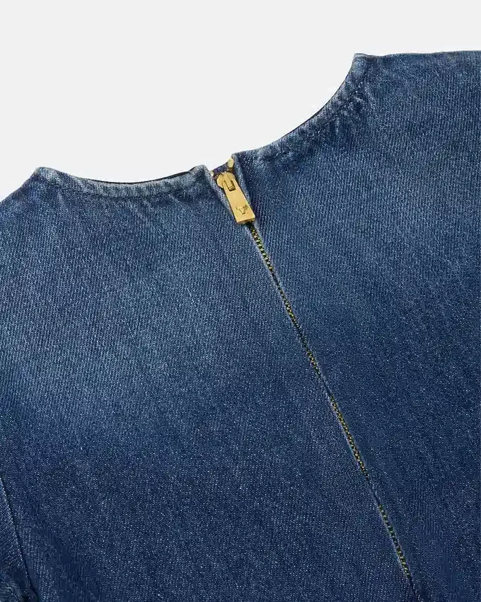 Kids Lasered Denim Dress Kids Lasered Denim Dress