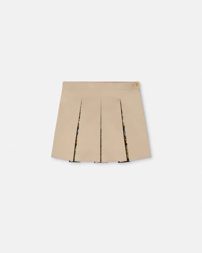 Kids Printed Cotton-Gabardine Pleated Skirt Kids Printed Cotton-Gabardine Pleated Skirt