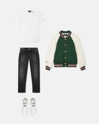 Kids Printed Cotton-Jersey Bomber