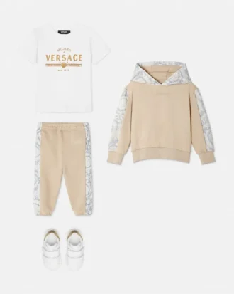 Kids Printed Cotton-Jersey Sweatpants