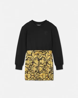 Kids Printed Cotton-Jersey Twill Sweatshirt Dress