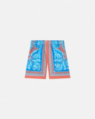 Kids Printed Cotton-Poplin Shorts