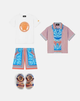 Kids Printed Cotton-Poplin Shorts