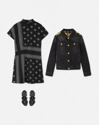 Kids Printed Denim Jacket