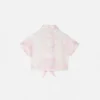 Kids Printed Silk Twill Crop Shirt Kids Printed Silk Twill Crop Shirt