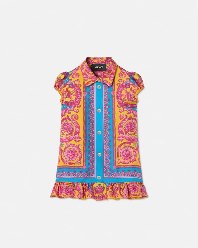 Kids Printed Silk Twill Dress Kids Printed Silk Twill Dress