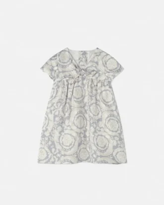 Kids Printed Silk Twill Dress