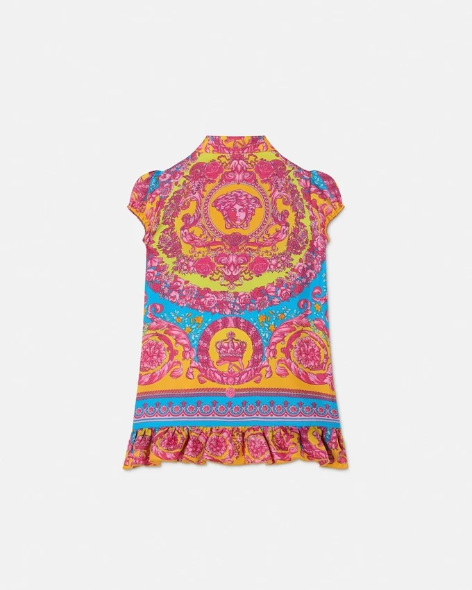 Kids Printed Silk Twill Dress Kids Printed Silk Twill Dress
