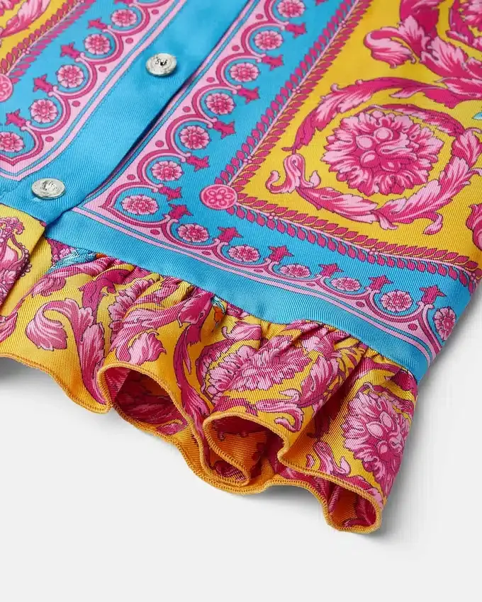 Kids Printed Silk Twill Dress Kids Printed Silk Twill Dress