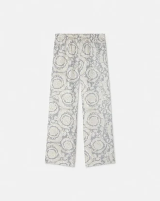Kids Printed Silk Twill Pants