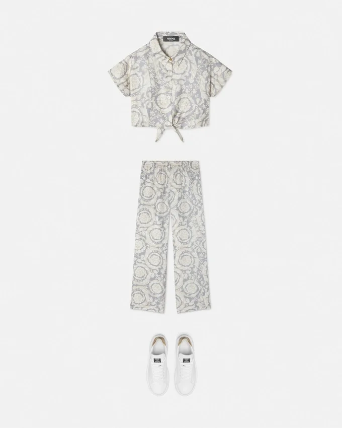 Kids Printed Silk Twill Pants Kids Printed Silk Twill Pants