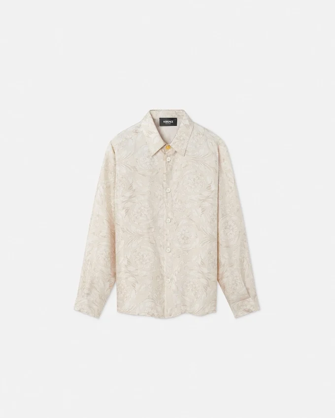 Kids Printed Silk Twill Shirt Kids Printed Silk Twill Shirt
