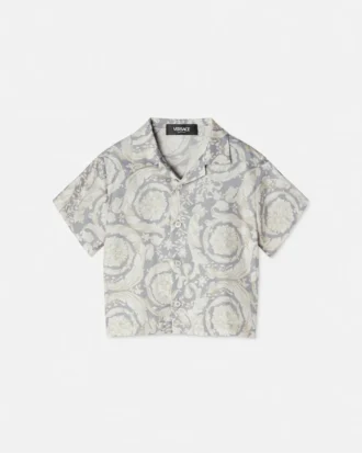 Kids Printed Silk Twill Shirt