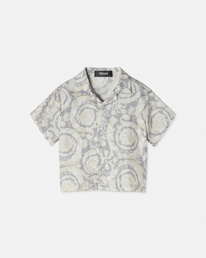 Kids Printed Silk Twill Shirt Kids Printed Silk Twill Shirt