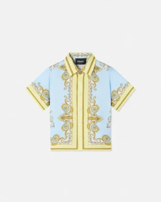 Kids Printed Silk Twill Shirt