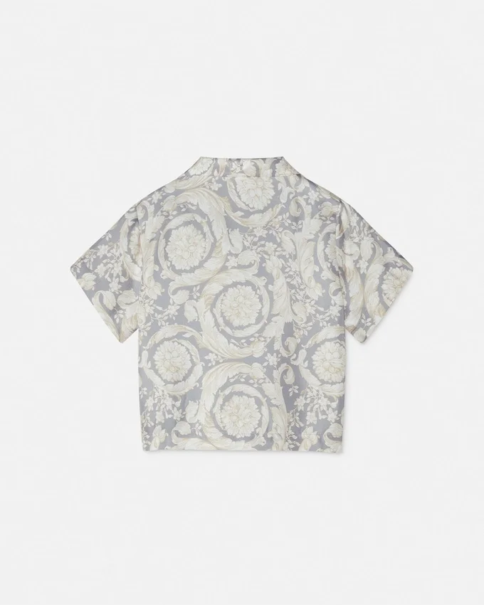 Kids Printed Silk Twill Shirt Kids Printed Silk Twill Shirt