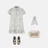 Kids Printed Silk Twill Shirt Dress Kids Printed Silk Twill Shirt Dress