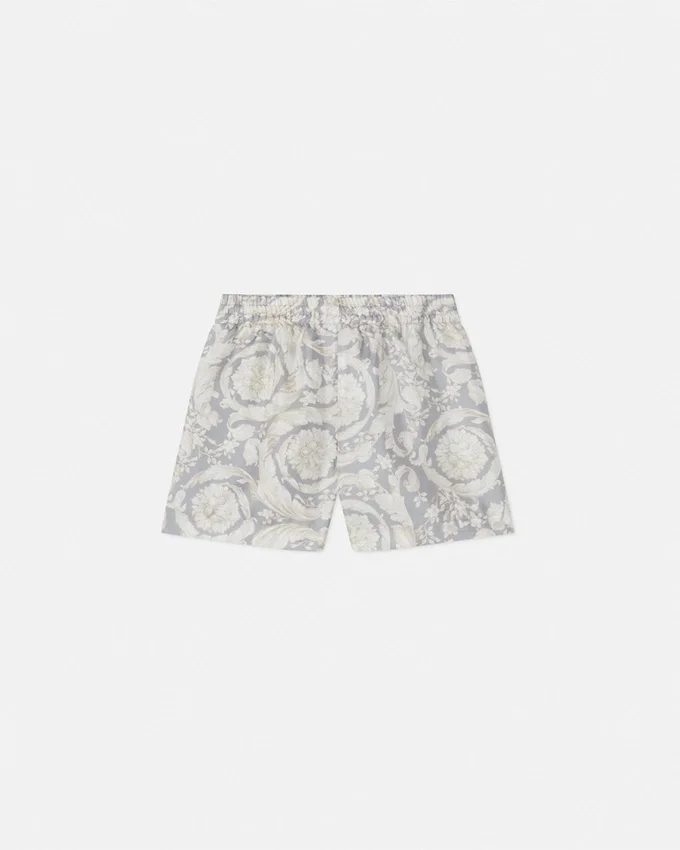 Kids Printed Silk Twill Shorts Kids Printed Silk Twill Shorts