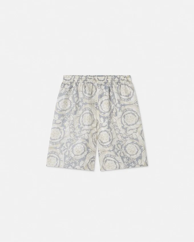 Kids Printed Silk Twill Shorts Kids Printed Silk Twill Shorts