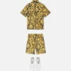 Kids Printed Silk Twill Shorts