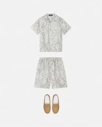 Kids Printed Silk Twill Shirt