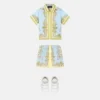 Kids Printed Silk Twill Shorts