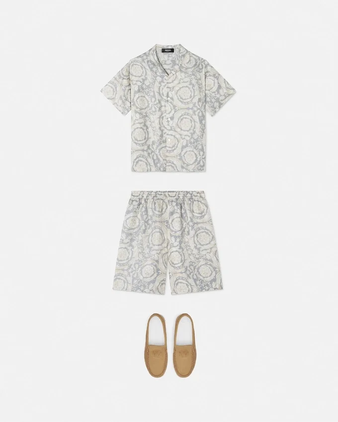 Kids Printed Silk Twill Shorts Kids Printed Silk Twill Shorts