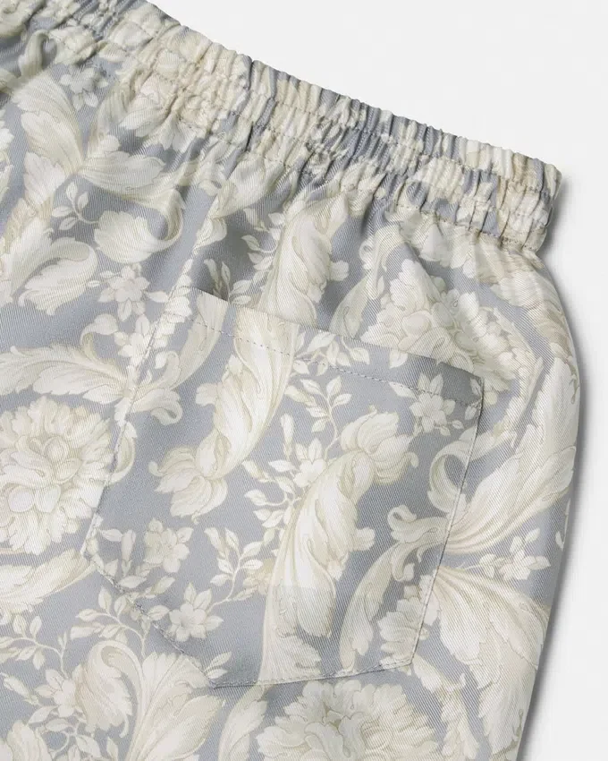 Kids Printed Silk Twill Shorts Kids Printed Silk Twill Shorts