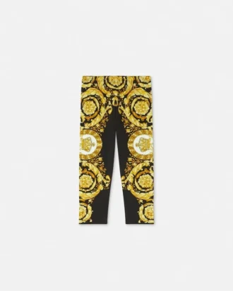 Kids Printed Stretch Cotton-Jersey Leggings