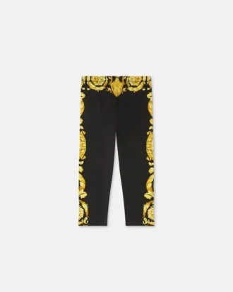 Kids Printed Stretch Cotton-Jersey Leggings