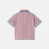Kids Printed Striped Cotton-Poplin Shirt