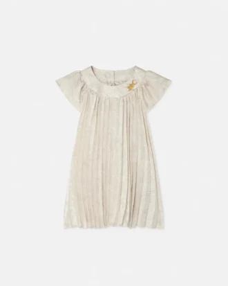 Kids Printed Twill Pleated Dress