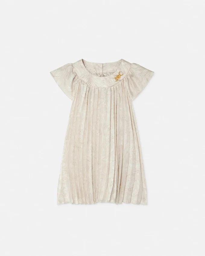 Kids Printed Twill Pleated Dress Kids Printed Twill Pleated Dress