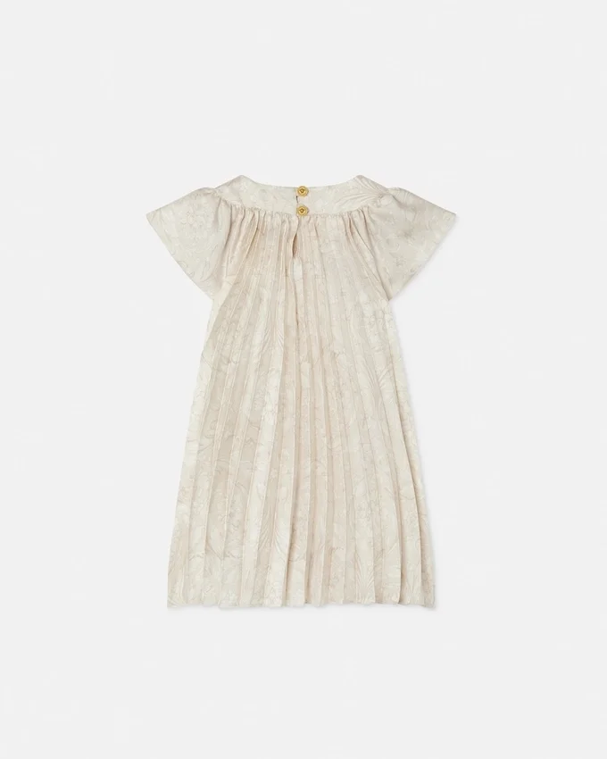 Kids Printed Twill Pleated Dress Kids Printed Twill Pleated Dress