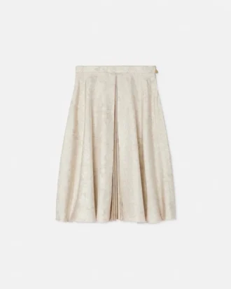 Kids Printed Twill Pleated Skirt
